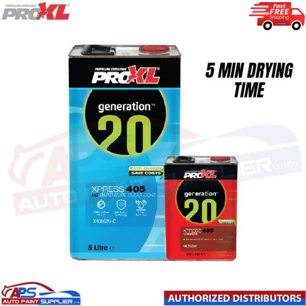 PROXL XPRESS405 – HS ANTI-SCRATCH RAPID CLEAR COAT KIT (7.5lt) Model: X405G20-7.5