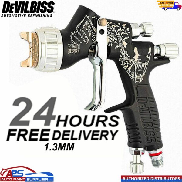 Devilbiss Spralien Reborn Pro Lite 1.3mm Gravity Spray Gun & Cup LIMITED EDITION Model: 905900