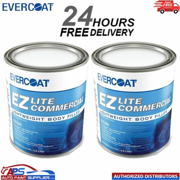 2 x EVERCOAT 101360 EZ LITE COMMERCIAL LIGHTWEIGHT BODY FILLER 3L Model: 101360