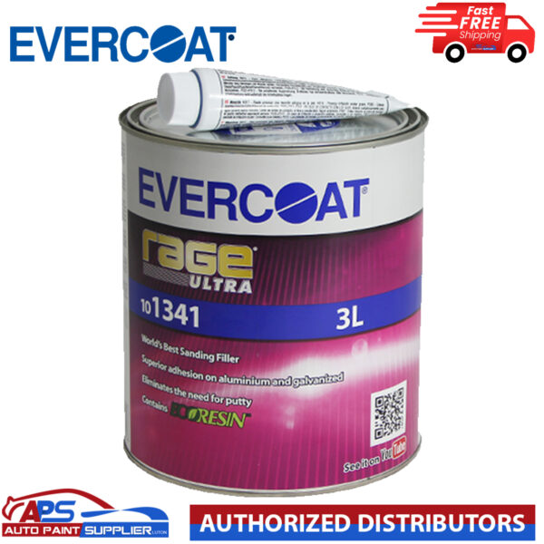 EVERCOAT RAGE ULTRA 101341 RAGE ULTRA BODY FILLER BEIGE WITH BPO HARDENER 3L Model 101341
