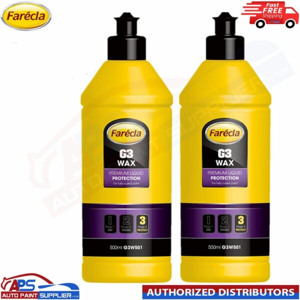 2x Farecla G3 Wax Premium Liquid Protection 500ml - G3W501 Model: G3W501G3