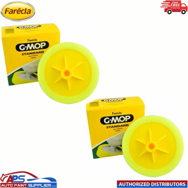 2X FARECLA G-MOP G Mop 6" YELLOW Compounding Head 14mm thread GMH601 Model: GMH601