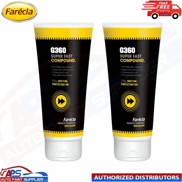 2x Farecla Super Fast Compound SFC106 G360 - 100g Tube High Quality Model: SFC1062