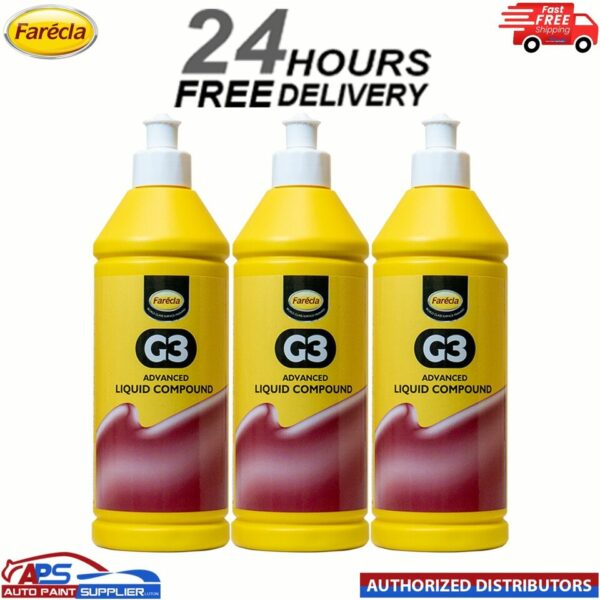 3 X FARECLA G3 ADVANCED LIQUID CUTTING COMPOUND 500ML - AG3/700 Model: AG3/700