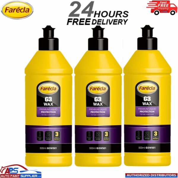 3x Farecla G3 Wax Premium Liquid Protection 500ml G3W501 - FAST DELIVERY Model: G3W501G3