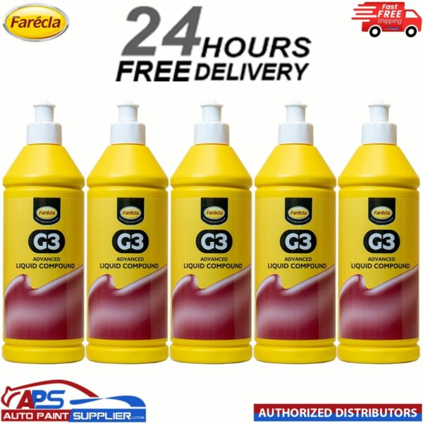 5 X FARECLA G3 ADVANCED LIQUID CUTTING COMPOUND 500ML - AG3/700 Model: AG3/700
