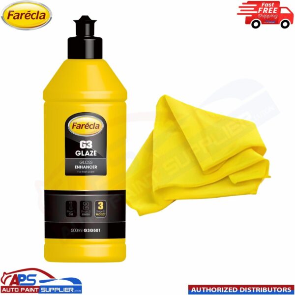 Farecla G3 Finishing Glaze Gloss Enhancer 500ml Finish With Microfiber cloth Model: G3G501