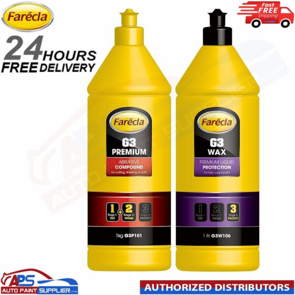 FARECLA G3 PREMIUM ABRASIVE COMPOUND 1KG WITH G3 WAX PREMIUM LIQUID 1 L Model: G3W106+G3P101