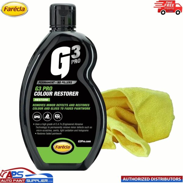 Farecla G3 Pro Colour Restorer (7195) Liquid 500ml + Free Microfibre Cloth Model: G3PROCOLOURRESTORER