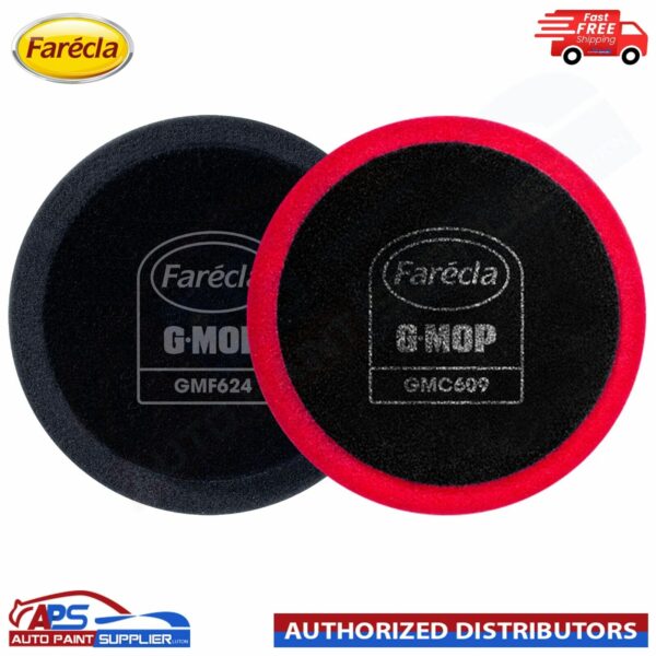 Farecla GMF601 Finishing Polish Foam 6" Black + GMC609 Red Foam 6" (150mm) Model: GMC609 GMF601