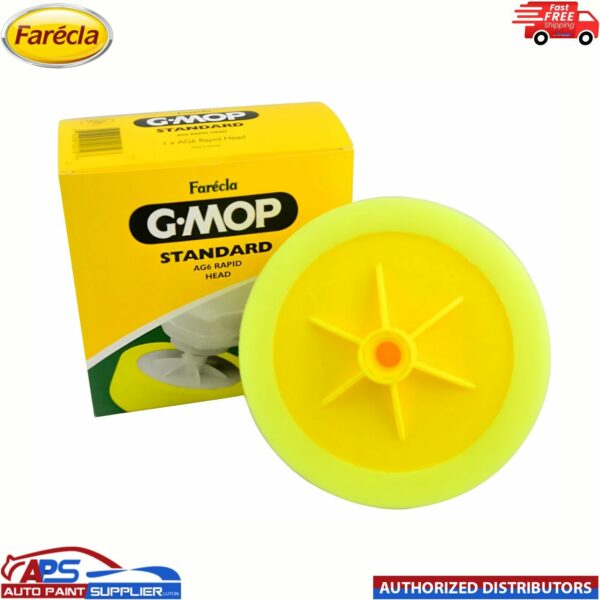 x1 FARECLA G-MOP G Mop 6" YELLOW Compounding Head 14mm thread GMH601 Model: GMH601