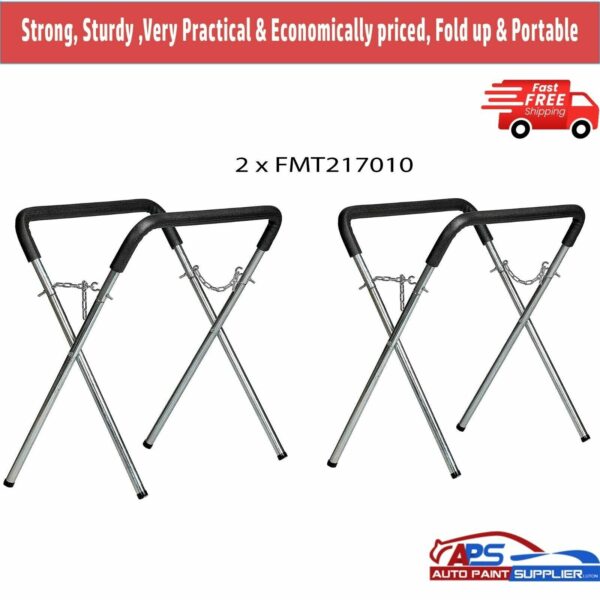 2 x Body shop Bumper Wing Bonnet Painting Prep Panel Trestle Trestle FMT Stand Model Deal6