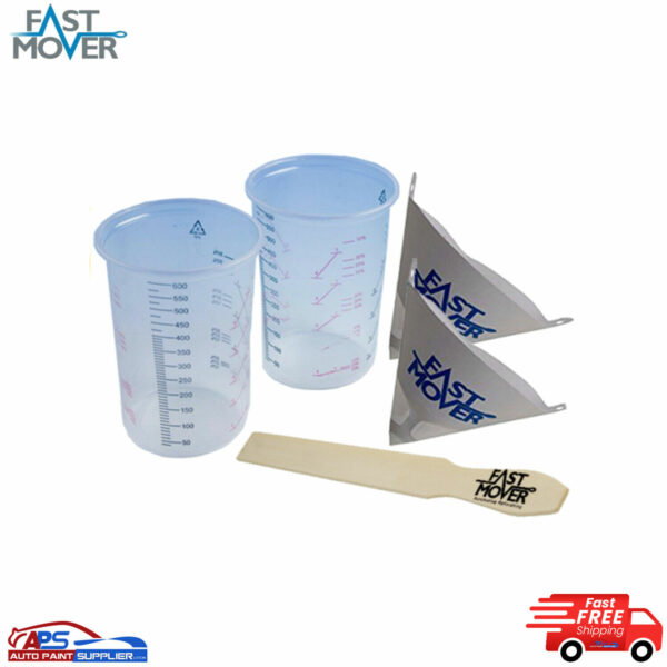 Calibrated Plastic Paint Mixing Cups/Pots 600cc x 20, Mixing Sticks and MORE Model Deal8
