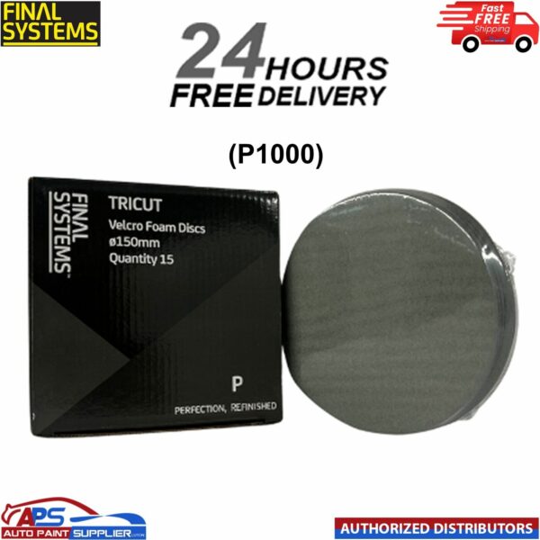 FINAL SYSTEMS TRICUT Fine Finishing Discs 150mm Foam Discs (P1000) Model: AP3560/1