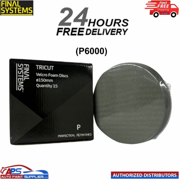 FINAL SYSTEMS TRICUT Fine Finishing Discs 150mm Foam Discs (P6000) Model: AP3560/1