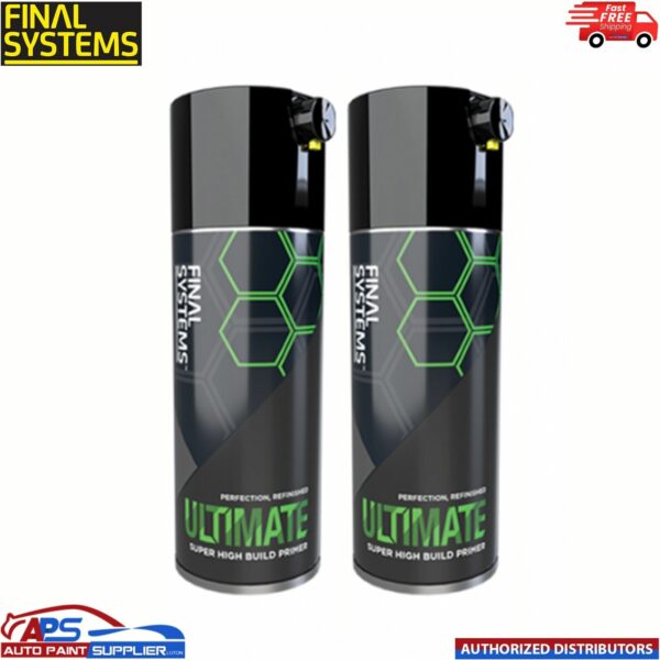 2 x FINAL SYSTEMS ULTIMATE SUPER HIGH BUILD PRIMER - GREY 400ml Model: FINAL SYSTEMS ULTIMATE