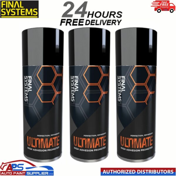 3 x FINAL SYSTEMS ULTIMATE HIGH ADHESION PROMOTER AEROSOL - 400ml Model: AP8015/A