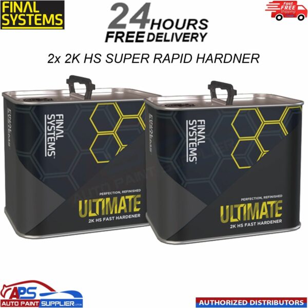 2x FINAL SYSTEMS ULTIMATE 2K HS SUPER RAPID HARDENER 2.5L ULTIMATE CLEARCOAT Model: ULTIMATEHARD2.5-SRAPID