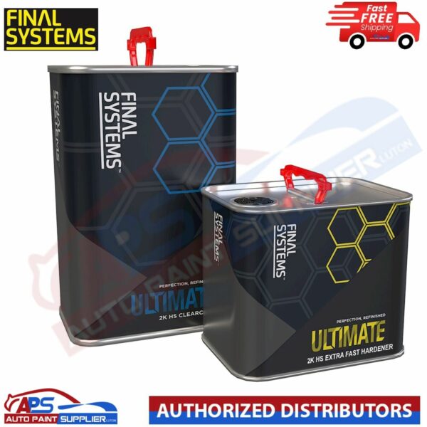 FINAL SYSTEMS ULTIMATE 2K HS CLEAR COAT LACQUER KIT 7.5LTR - EXTRA FAST HARDENER Model: ULTIMATE-EXTRA FAST
