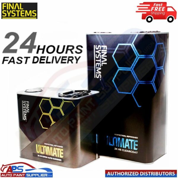 FINAL SYSTEMS ULTIMATE 2K HS CLEAR COAT LACQUER KIT 7.5LTR-SUPER RAPID HARDENER Model: ULTIMATE-SUPER RAPID