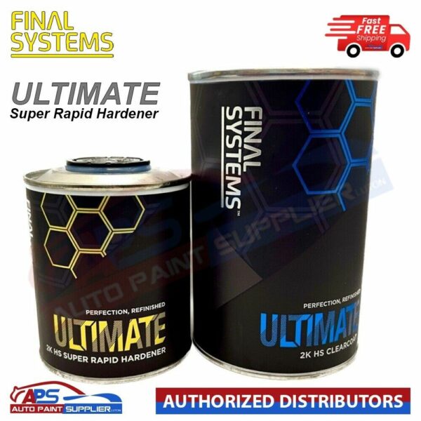 FINAL SYSTEMS ULTIMATE 2K HS CLEARCOAT LACQUER + SUPER RAPID HARDENER 1.5LTR KIT Model: ULTIMATE-SR1.5