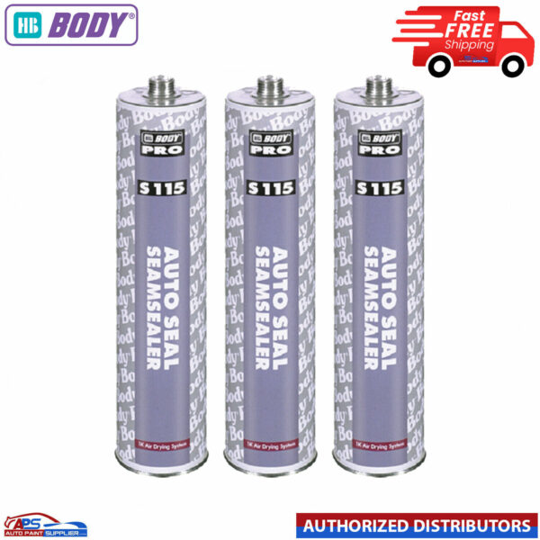 3x HB Body S115 Seam Sealer Cartridge K Car Body Sealer 300ML Air Drying System Model S115