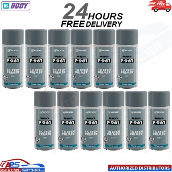 12X HB BODY P961 1K ETCH PRIMER AEROSOL 400ML - GREY Model: 510.06.0004.01