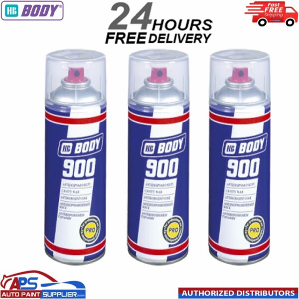 3x HB Body 900 Cavity Wax Oil 400ml AEROSOLES Car Van Closed Parts Model: 5130000001