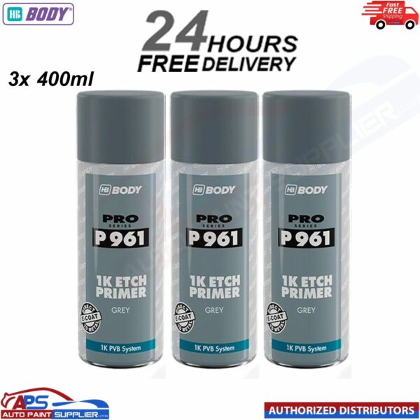3X HB BODY P961 1K ETCH PRIMER AEROSOL 400ML -GREY Model: 510.06.0004.01