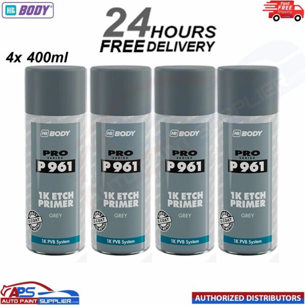 4X HB BODY P961 1K ETCH PRIMER AEROSOL 400ML - GREY Model: 510.06.0004.01