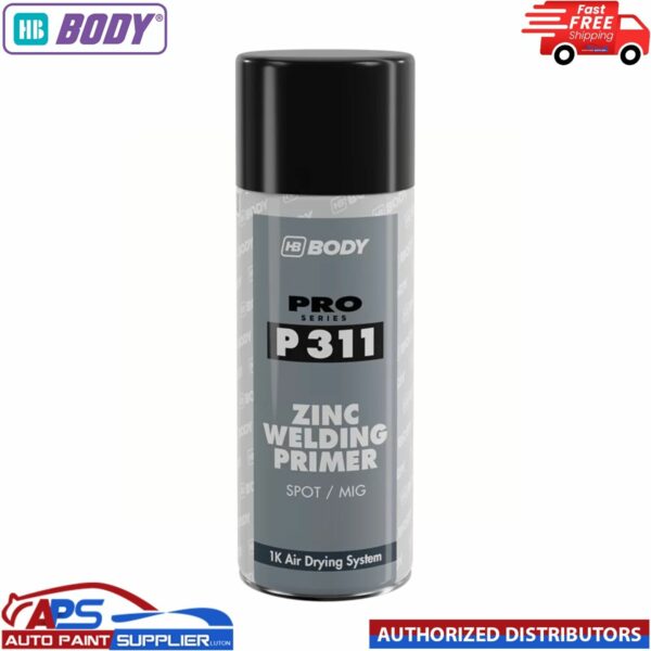 HB BODY P311 ZINC WELD THROUGH PRIMER AEROSOL 400ML - BLACK Model: HBB510.02.0006.0