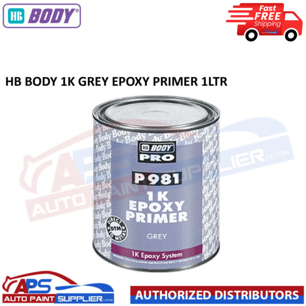 1 X HB BODY P981 1K EPOXY PRIMER GREY 1LTR - ALUMINIUM, GALV, STAINLESS, STEEL Model: 981.07.0000.1