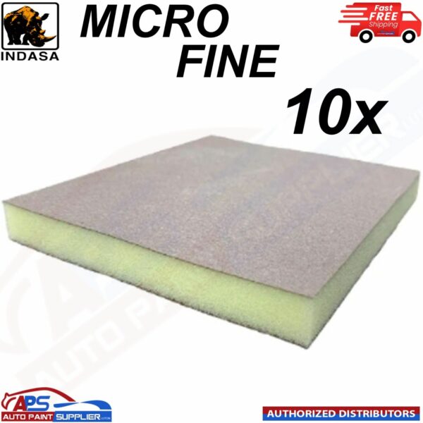 10X INDASA (595169) RHYNOSPONGE DOUBLE SIDED SPONGE - AUTO MICRO FINE BEIGE Model: 595169