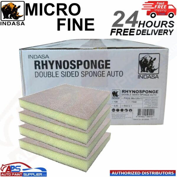 INDASA RHYNO SPONGE DOUBLE SIDED HAND SANDING PADS MICRO FINE - 595169 Model: 595169