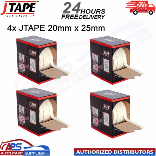 4 X J TAPE 1012.2025 NO EDGE BLENDING TAPE PLUS 20MMX25M JTAPE REPAIR MASKING Model: 1012.2025