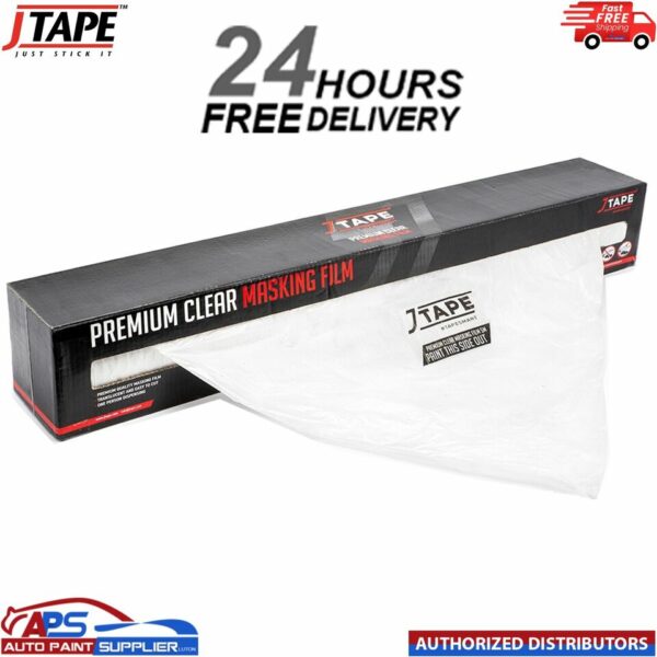 J TAPE polymask Premium Plastic Clear Car Masking Film Sheeting 4m x 150m JTAPE Model: 1090.4010
