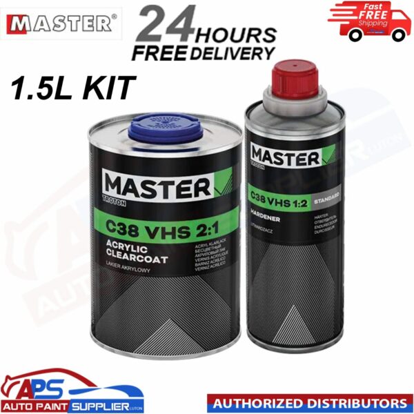 MASTER Acrylic Clear Coat C38 VHS 2:1+ C38 VHS 1:2 Kit 1.5 LTR Model: C1082