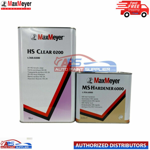 Max Meyer 0200 HS Clear Coat + Hardener 6000 7.5L KIT Model 0200 HS