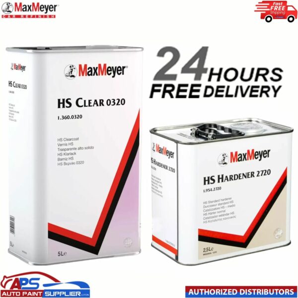 MAX MEYER 0320 HS CLEARCOAT KIT 7.5L - WITH 2720 STANDARD HARDENER Model: MM0320+2720