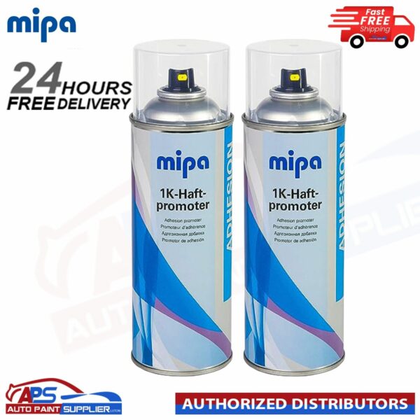 2x MIPA 1K ADHESION PROMOTER Spray 400ml Transparent UV-Resistant Aerosol Model: 213360000