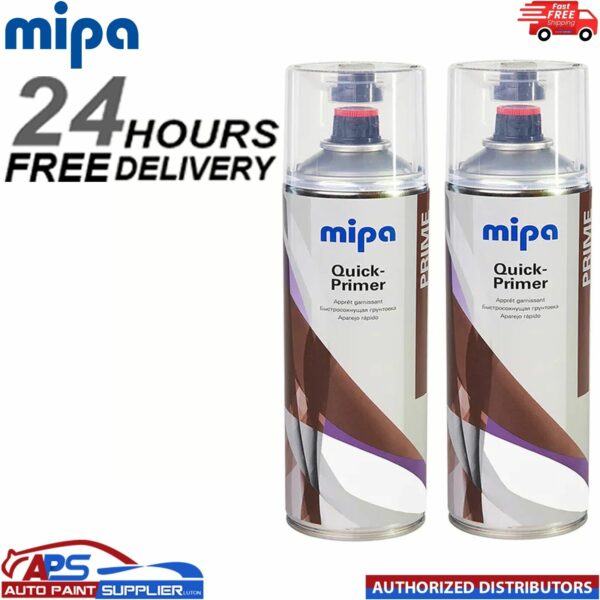 2x MIPA QUICK PRIMER AEROSOL 500ML WHITE - SPOT PRIMER Model: MIP213070002