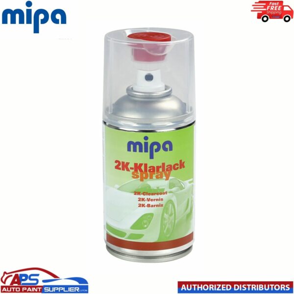 MIPA 2K CLEAR COAT SPRAY SET incl. HARDENER 250ml Lacquer Car Paint Aerosol Model: 212900000