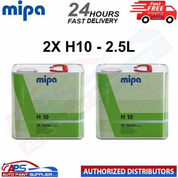 2X MIPA H10 FAST 2K HARDENER 2.5LITRE - UNIVERSAL FOR PRIMER - FAST DELIVERY Model: 2XMIP237820000S