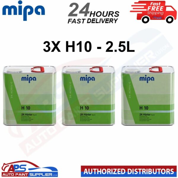 3X MIPA H10 FAST 2K HARDENER 2.5LITRE - UNIVERSAL FOR PRIMER - FAST DELIVERY Model: 3XMIP237820000S