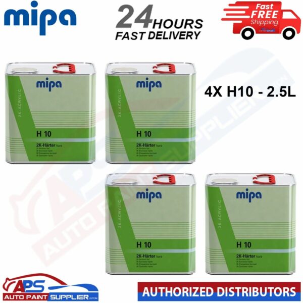 4X MIPA H10 FAST 2K HARDENER 2.5LITRE - UNIVERSAL FOR PRIMER - FAST DELIVERY Model: 4XMIP237820000S
