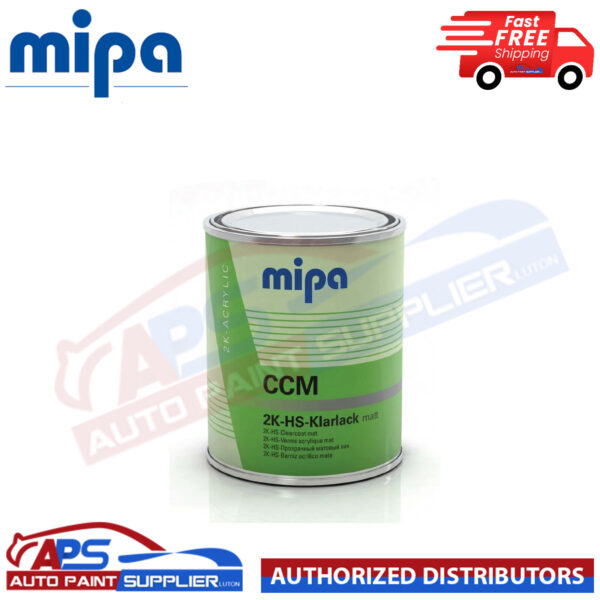 MIPA CCM HS KLARLACK MATT CLEARCOAT 1LTR - CAN USE WITH CC6 CC8 CC9 FOR SATIN Model CCM