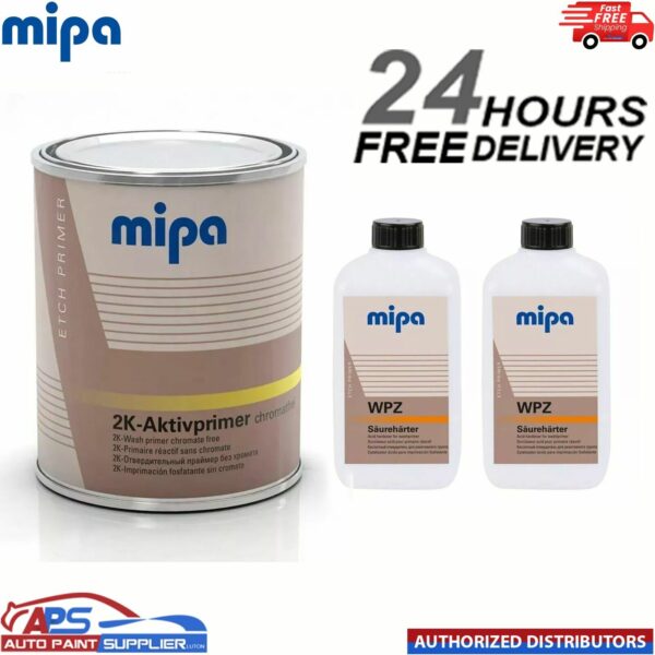 Mipa Aktivprimer Acid Etch 2k Primer & 2X WPZ Hardener 1.5LTR KIT Active Primer Model: Aktivprimer