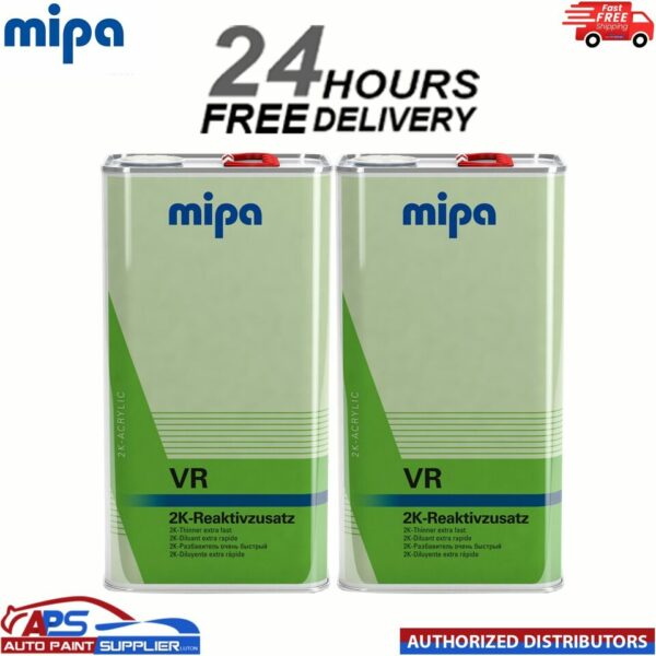 2x MIPA 272050000 VR REAKTIVZUSATV 2K EXTRA FAST THINNER REDUCER 5LTR Model: 272050000