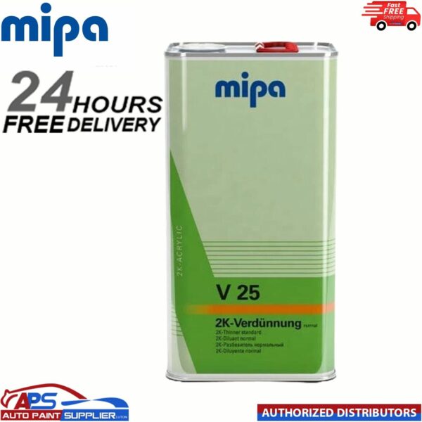 MIPA 271050000 V25 NORMAL 2K THINNER REDUCER 5LTR *NEXT DAY DELIVERY* Model: 271050000