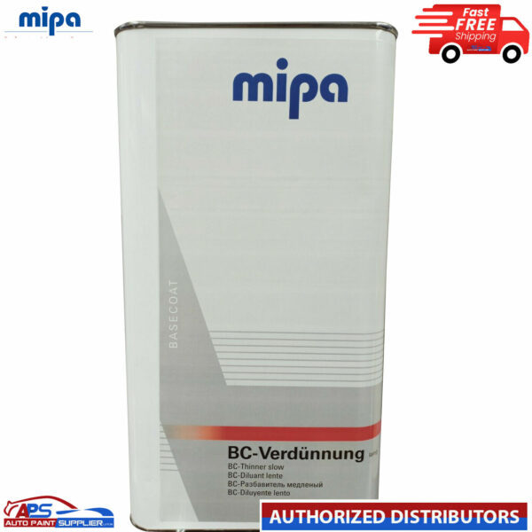 Mipa Basecoat Thinner Slow for paint 5L Model MIP271450000